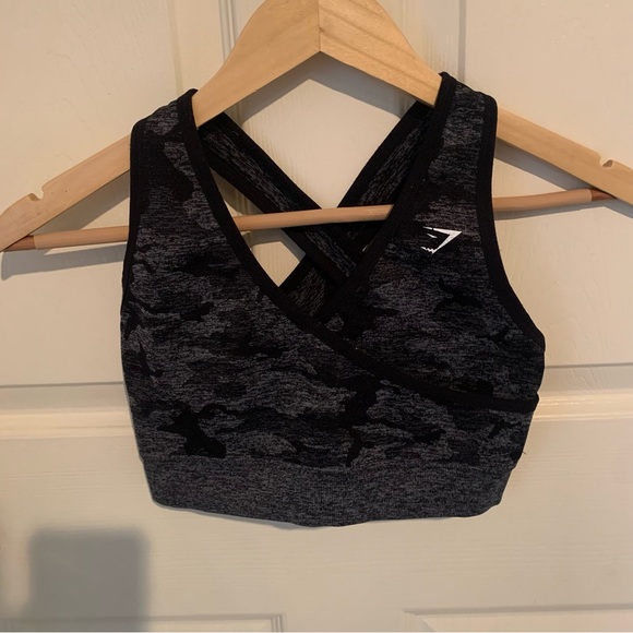 Gymshark Other - Gymshark Camo Black Sports Bra